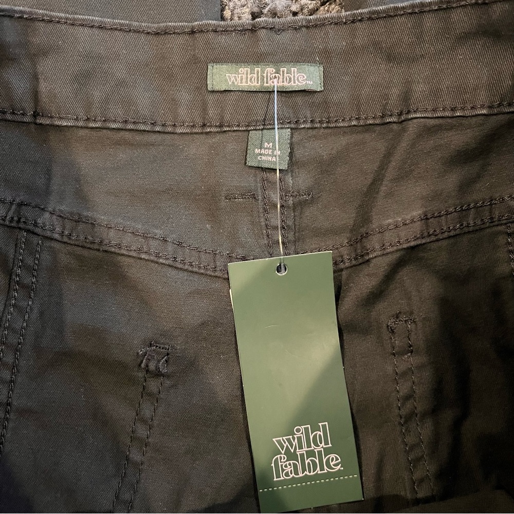 🌺NWT WILD FABLE BLACK WIDE LEG UTILITY PANTS SIZE MEDIUM🌺 - Picture 4 of 6